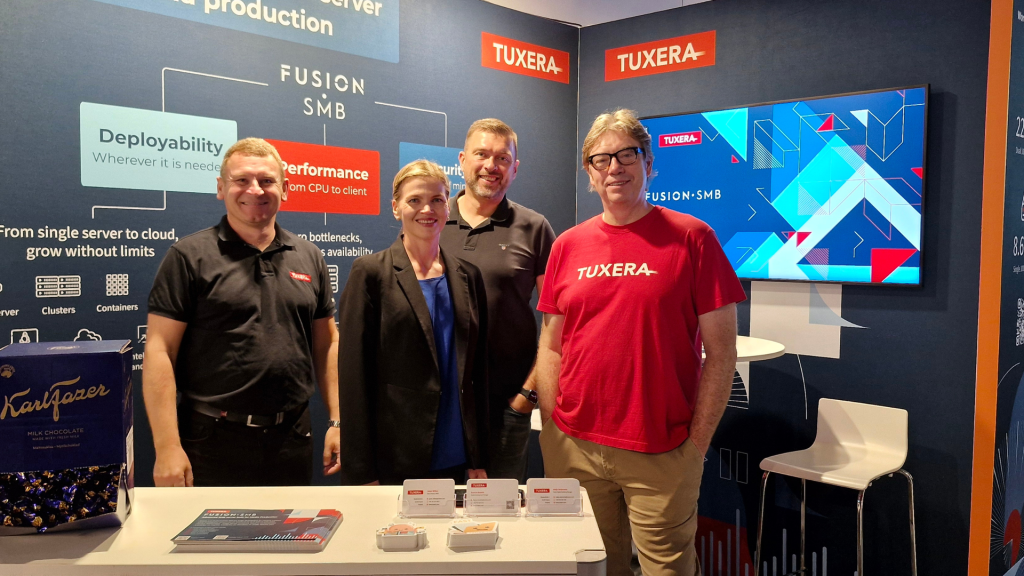 Tuxera Fusion SMB team at IBC 2025